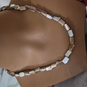 Premier Designs genuine mother of pearl/natural shell necklace